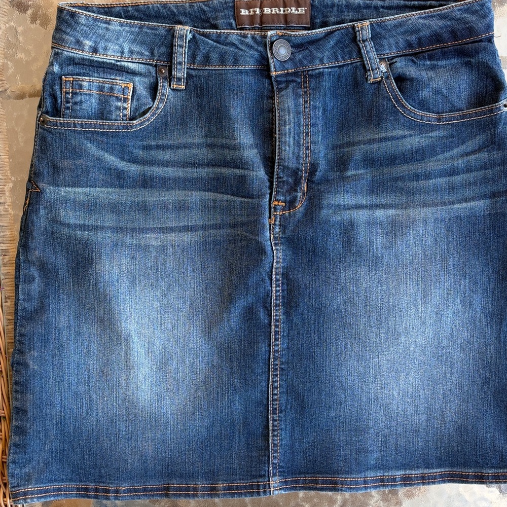 Bit & Bridle Blue Denim Skirt